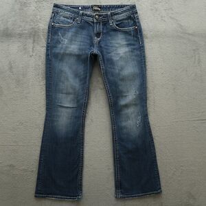 Bebock For Express Jeans Womens 6S Blue Low-Rise Bootcut 28.5" Inseam Distressed